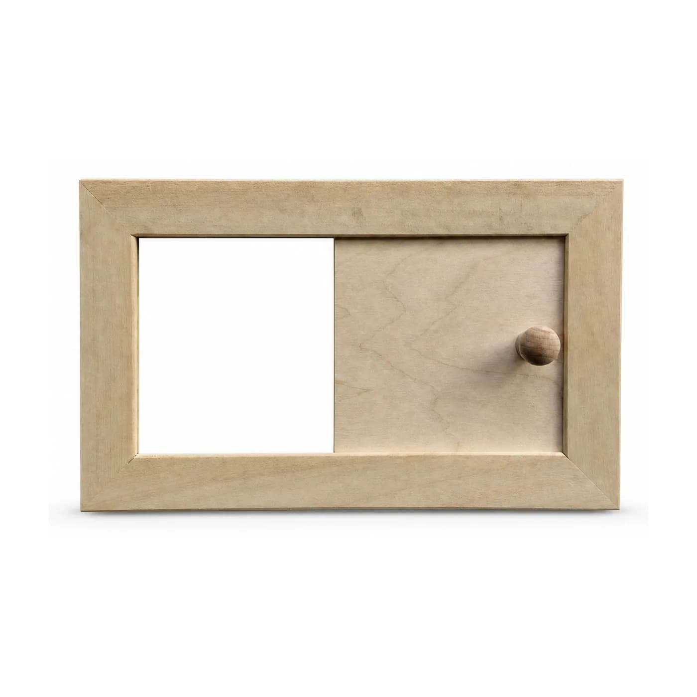 Wooden sauna vent slider